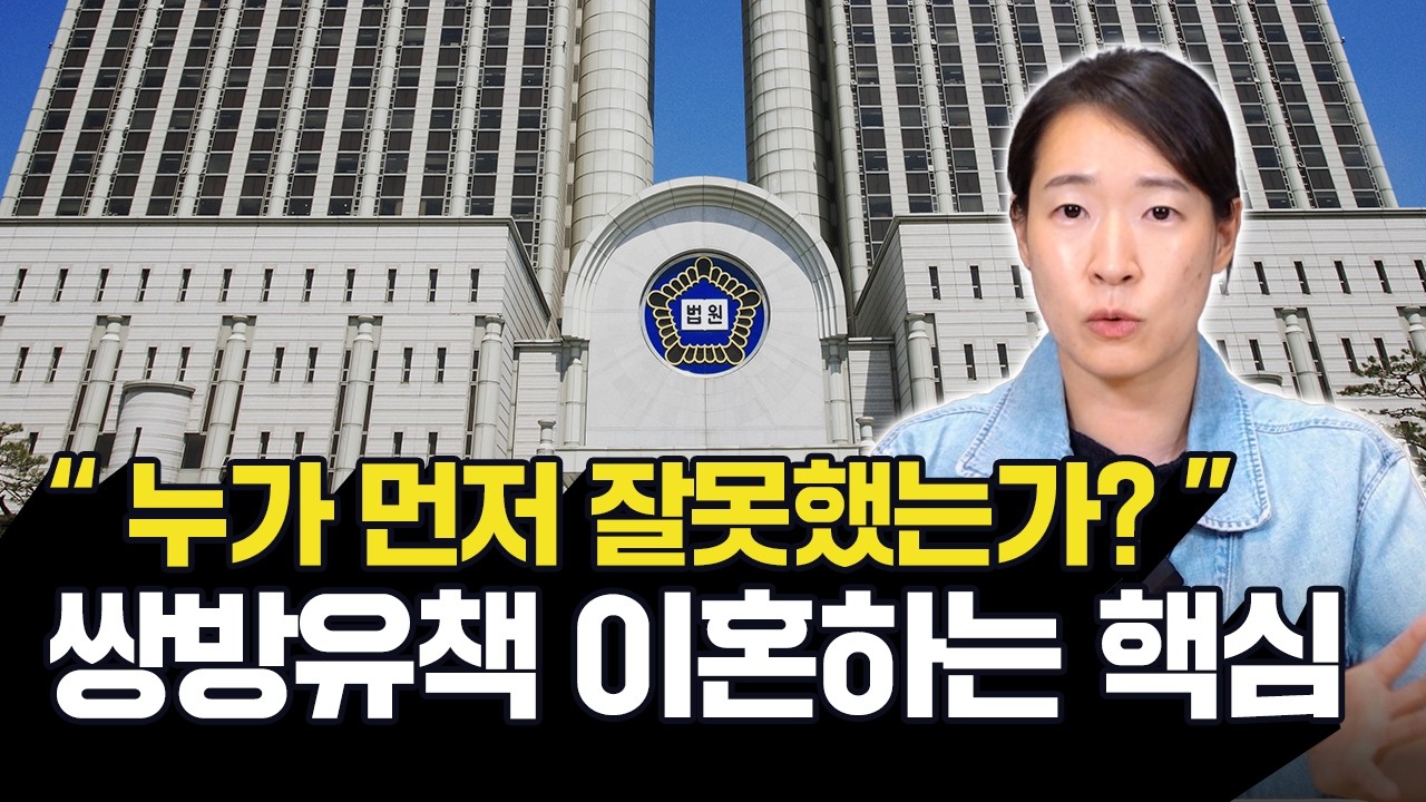 유책배우자도 이혼할 수 있는 쌍방유책 영상 썸네일